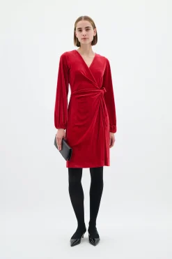 InWear BrynnIW Goriel velur Wrap Kjole* Kjoler