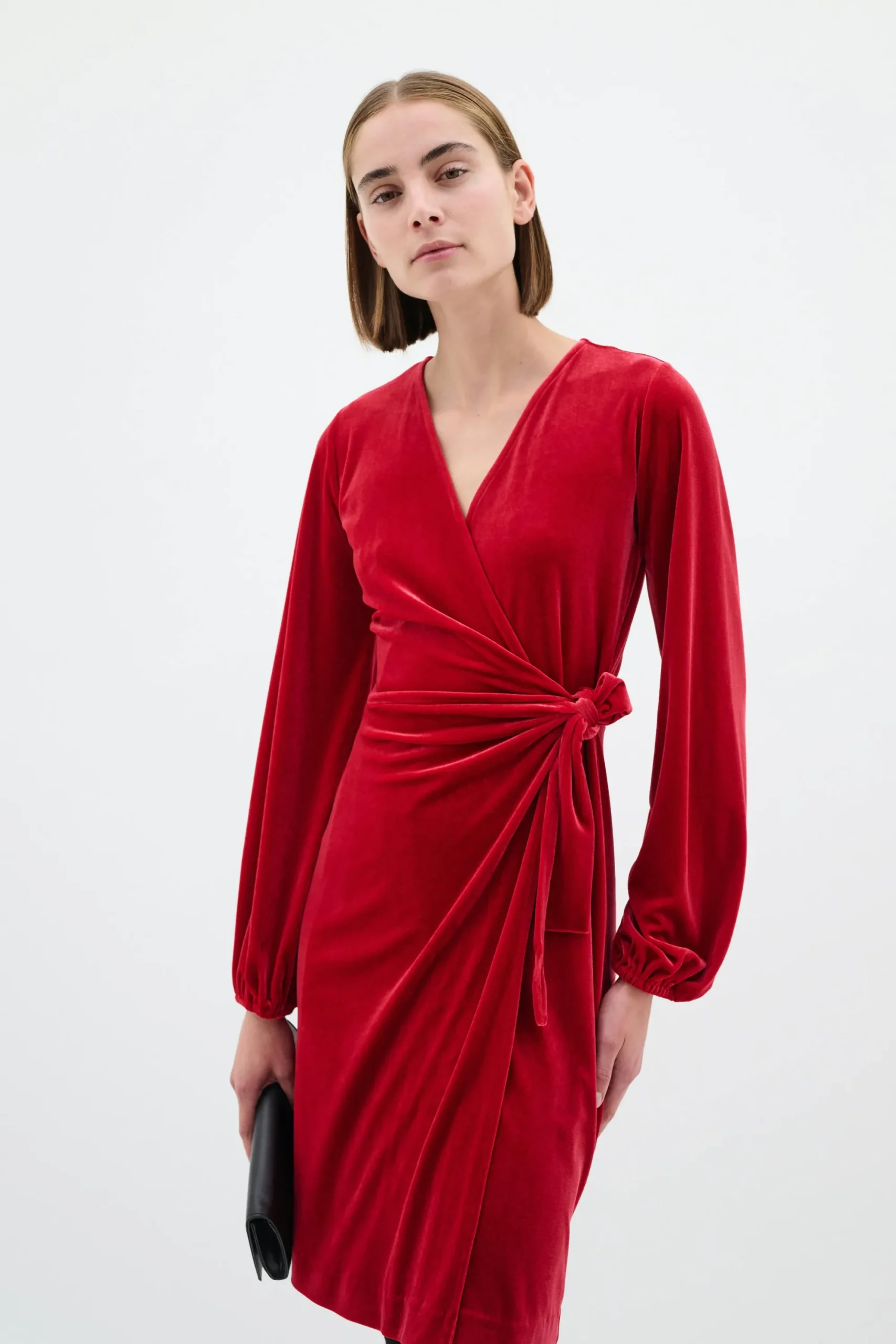 InWear BrynnIW Goriel velur Wrap Kjole* Kjoler