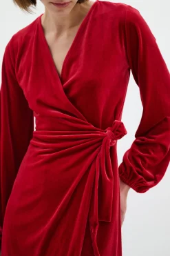 InWear BrynnIW Goriel velur Wrap Kjole* Kjoler