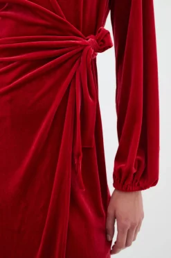 InWear BrynnIW Goriel velur Wrap Kjole* Kjoler
