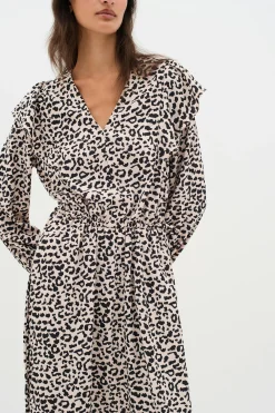 InWear NinahIW V-neck Leopard Kjole* Kjoler